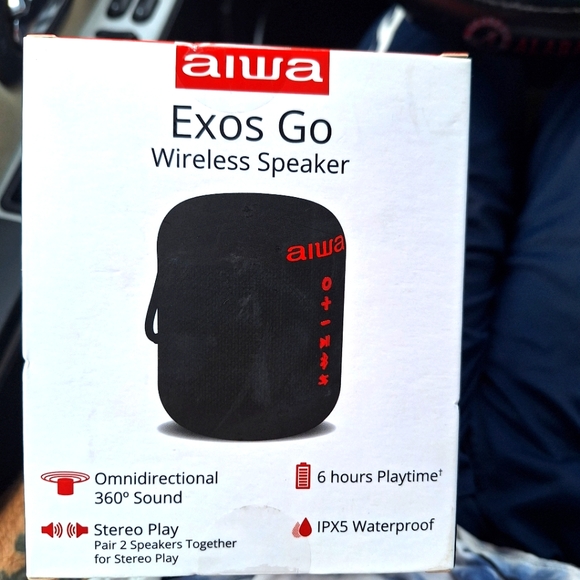 NEW AIWA Exos Go AI6001-BLK Wireless Bluetooth Speaker Waterproof - Picture 5 of 11